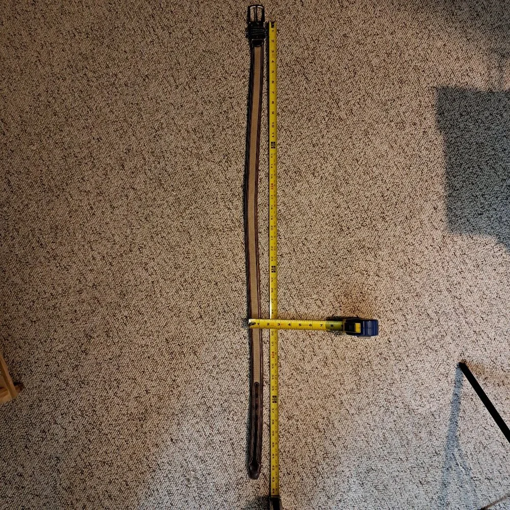 Tommy Bahama Leather & Woven Nylon Belt Size 38 Made in Spain - Picture 16 of 16